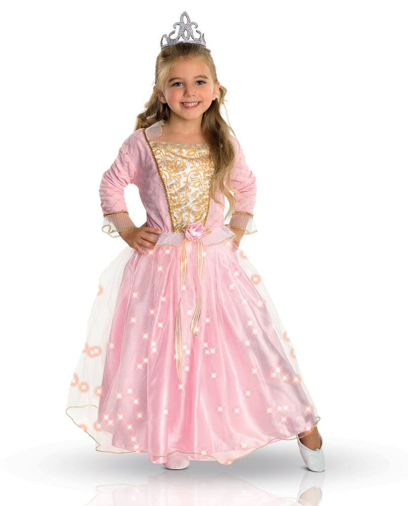 Deguisement princesse rose lumineuse - taille m 5-6 ans