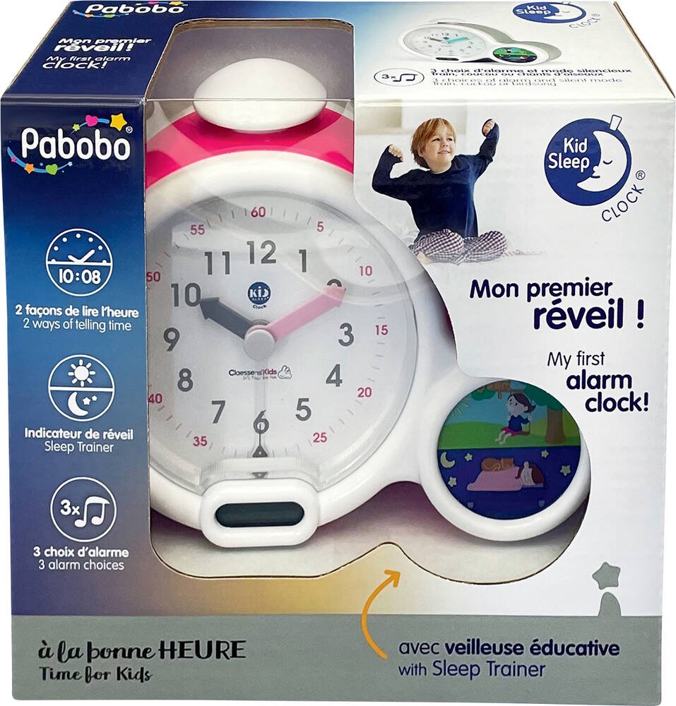 Réveil Kid'Sleep Clock rose Pabobo : King Jouet, Activités d'éveil
