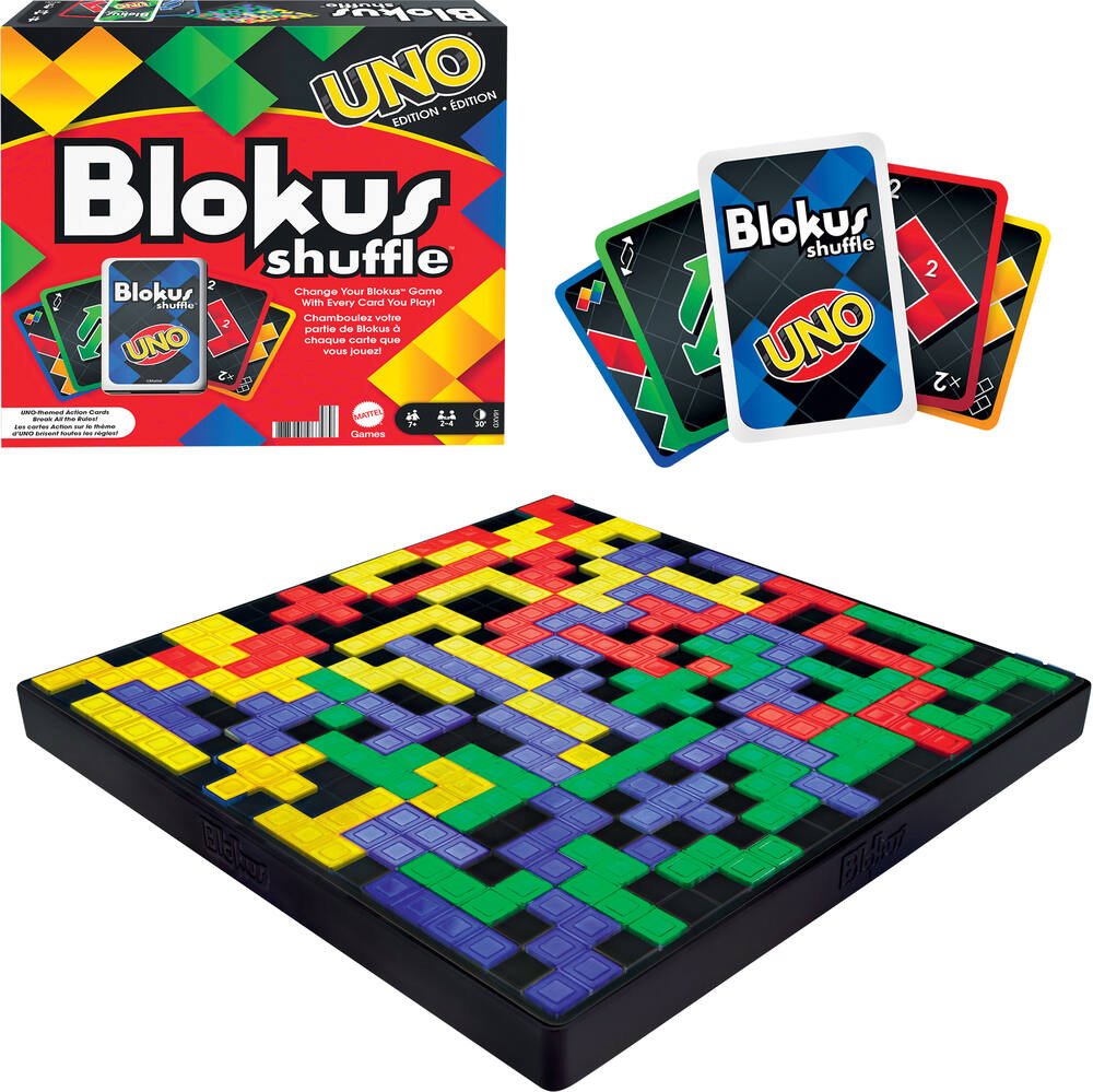 Blokus shuffle uno, jeux de societe