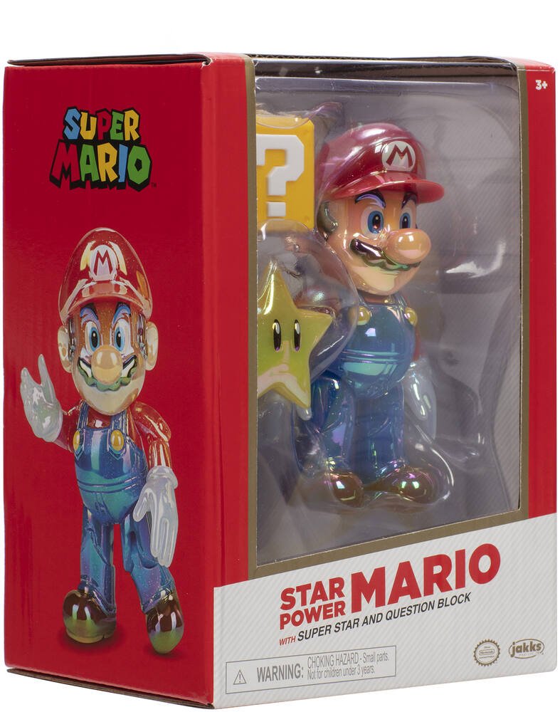Figurine articulée Mario Star Power - 10 cm