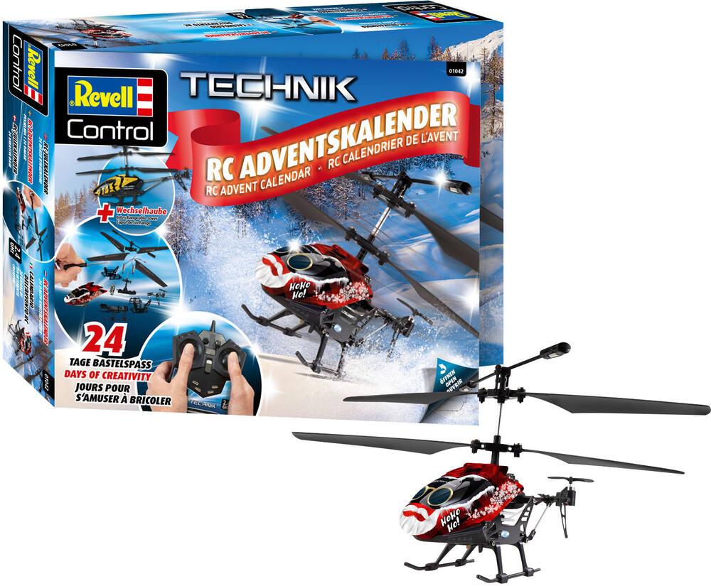 Calendrier De L'avent Hélicoptère RC à Construire - 24 Jours, 2.4 GHz, LED, Gyro, Idéal Pour Noël