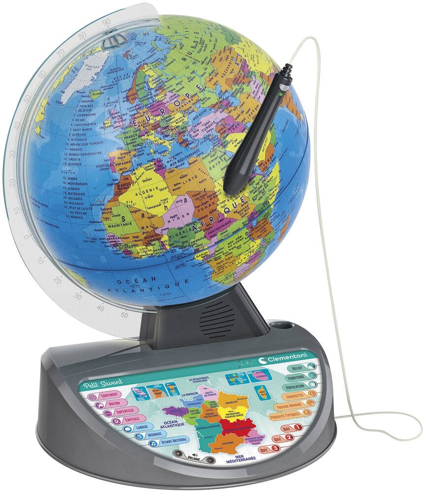 Globe terrestre interactif français - éducation enfant
