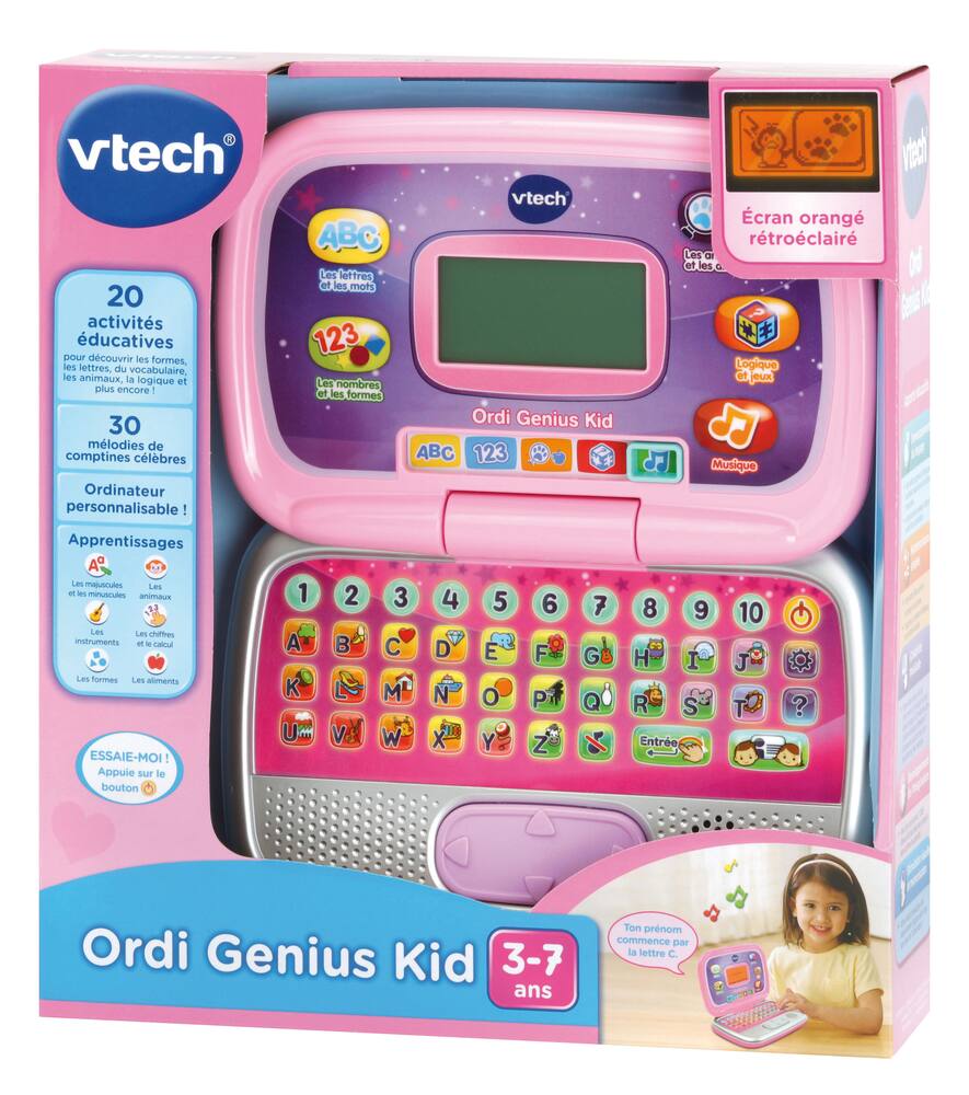 Ordinateur Genius Kid rose Vtech