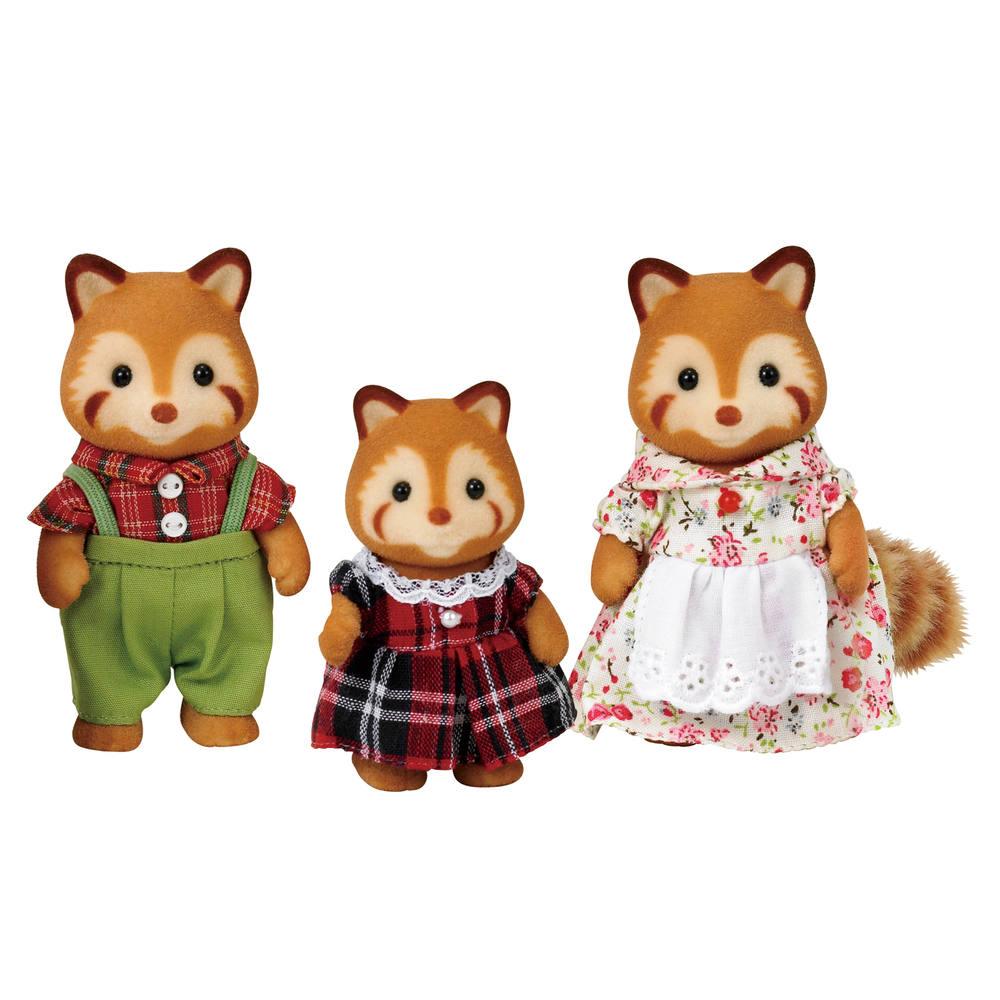 Famille panda roux sylvanian | figurines | jouéclub