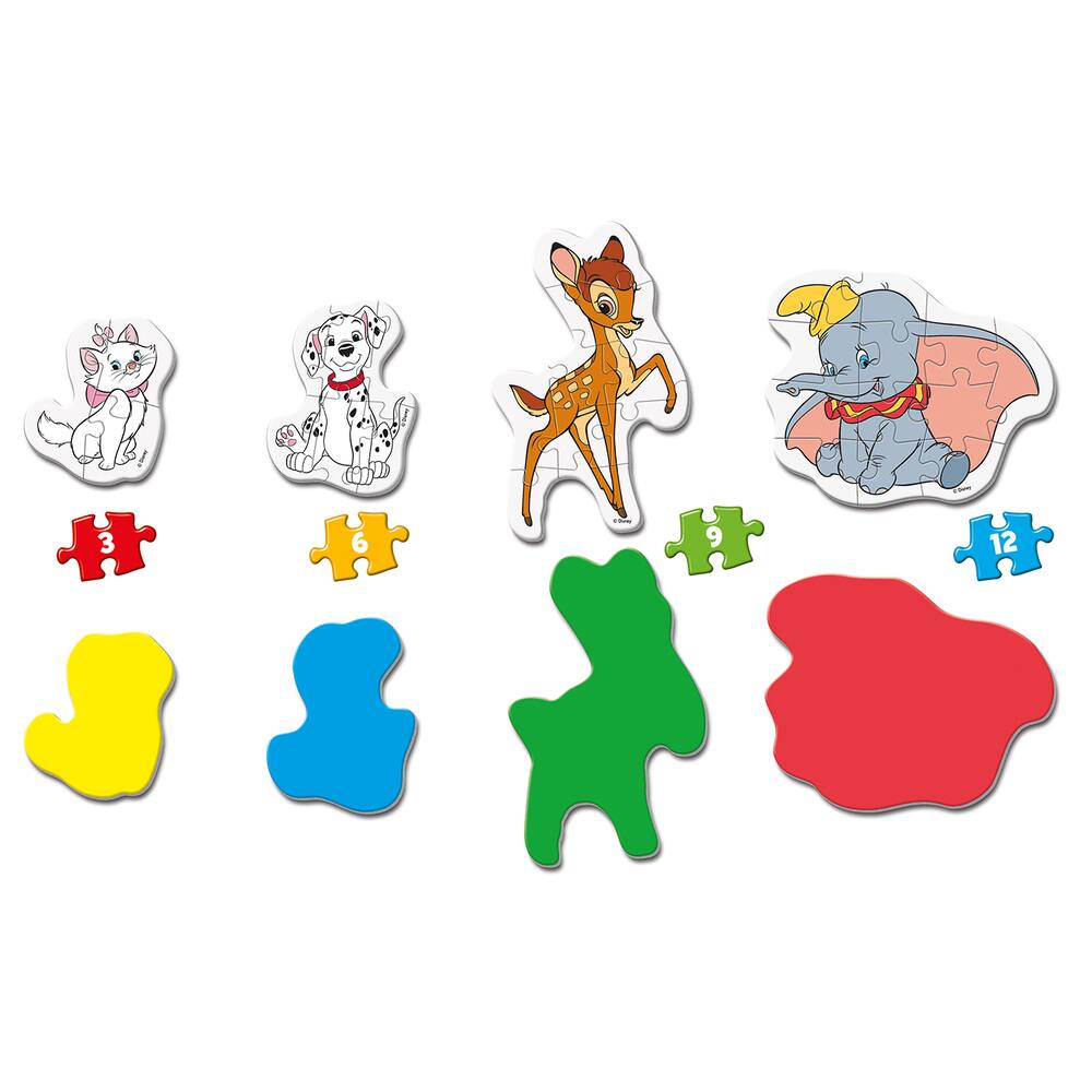 Puzzle enfant Mickey Mouse, progressif 3-6-9-12 pièces
