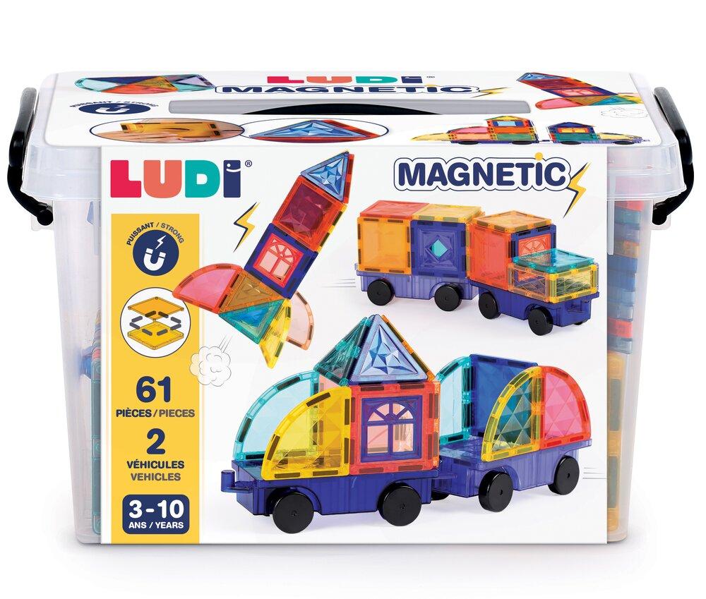tinytrek Lot de 35 Mini Cubes magnétiques de Voyage pour Enfants avec boîte en métal Portable - Jouets magnétiques créatifs - Cadeaux pour Enfants de 3 Ans et Plus - Garçons et
