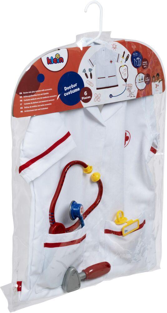 Costume De Médecin Pour Enfant - Blouse, Stéthoscope, Casquette - Déguisement Halloween, Jeu De Rôle Dès 3 Ans