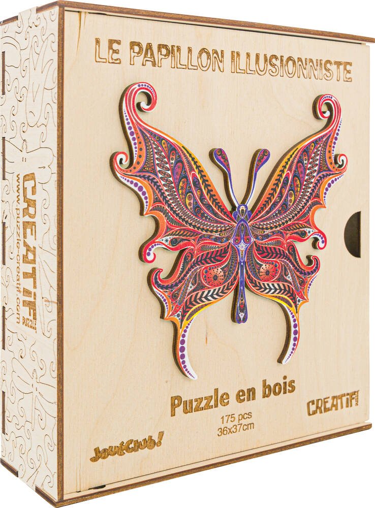 Papillon illusionniste puzzle en bois sidj sur jouéclub.fr