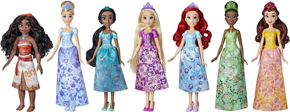 Disney Princesses Collection dorée, 7 poupées mannequin avec jupes - Notre  exclusivité