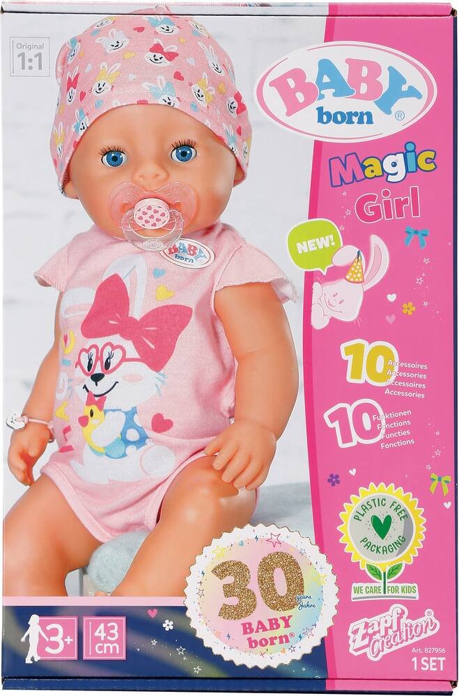 Poupon Baby Born Magic girl 43 cm - La Grande Récré