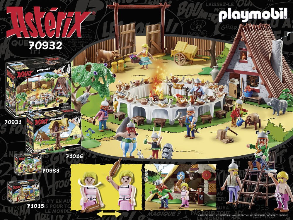 La hutte d'abraracourcix, le jeu astérix playmobil 70932 - jouéclub