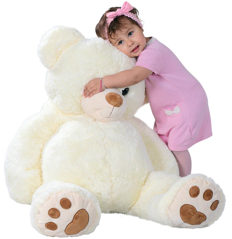 Monzana Ours en peluche 98cm Cheapo Crème grand nounours jouet