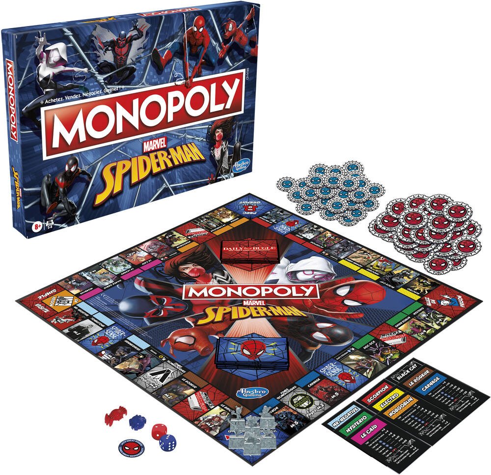 Monopoly marvel spiderman, jeux de societes