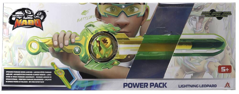 INFINITY NADO – Toupie Lumineuse En Métal 2PCS, Avec Lanceur-épée Et Arène, Combat Fury Wave Vs Blazing Bear