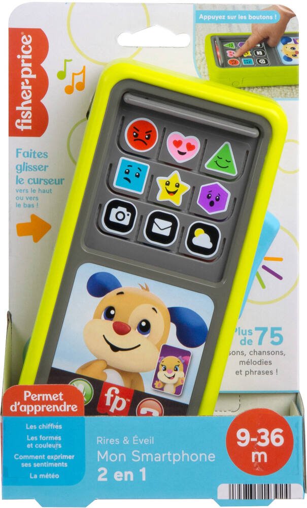 Fisher-Price Mon Téléphone mobile jouet bébé, 12 boutons et 4