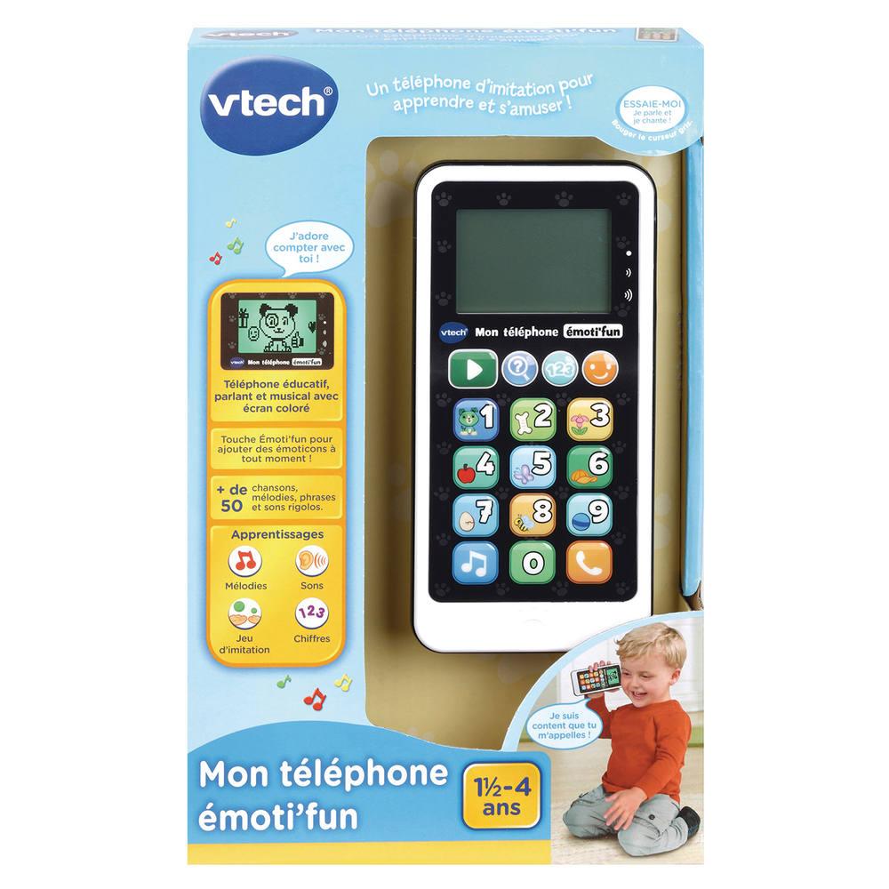 Vtech Baby Mon Telephone Emoti Fun Noir Blanc Jouets 1er Age Joueclub