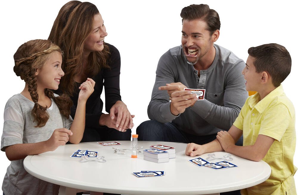 Hasbro Lot Jeux de société Gaming, Mâche Mots Enfants Contre Parent