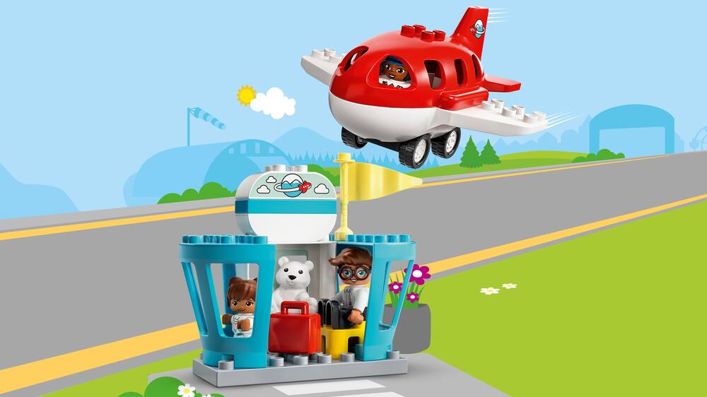 LEGO® 10961 DUPLO® Town Avion et aéroport Jouet Enfant 2 ans avec Figurine  de Pilote - Cdiscount Jeux - Jouets