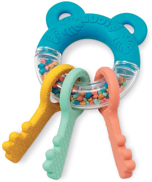 Ensemble de clés d'activités pour bébé Fisher-Price avec anneau de dentition,  hochet et miroir — Juguetesland
