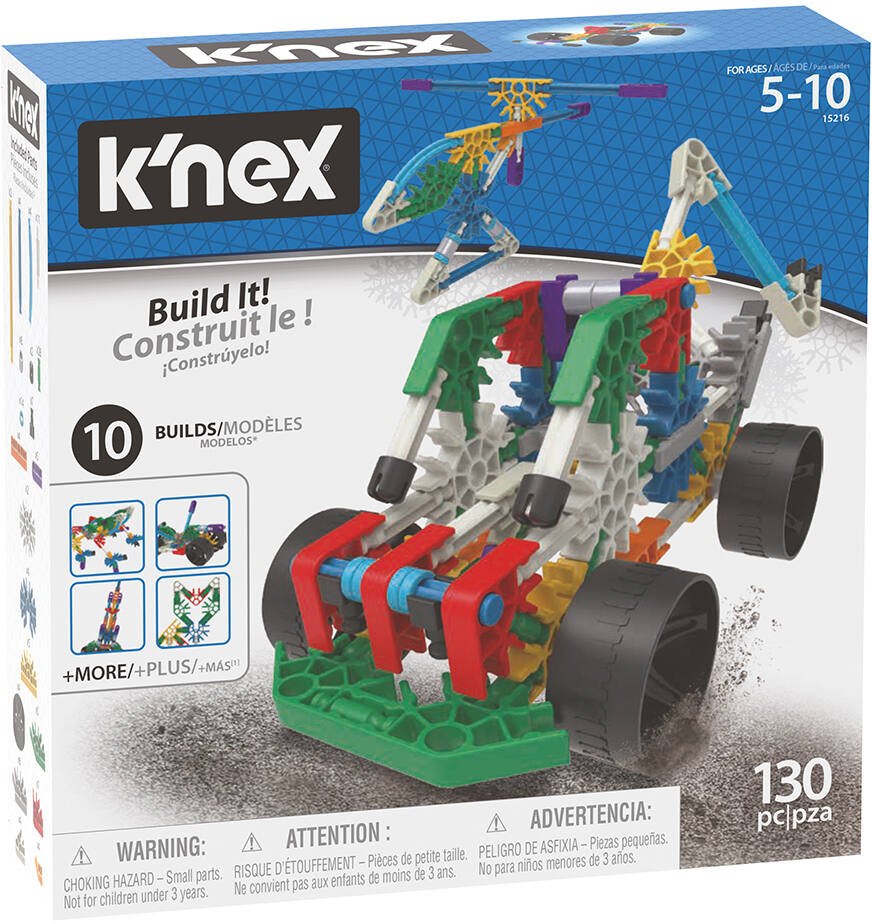Jeu de construction k nex 10 modeles - 130 pieces, jouets 1er age