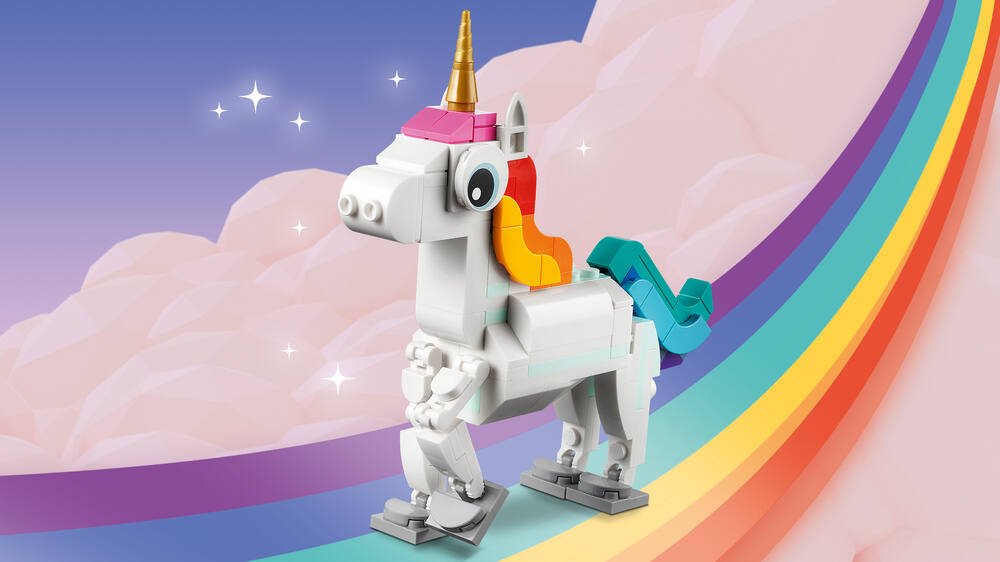 LEGO 31140 Creator 3-en-1, la licorne magique : du rêve à la