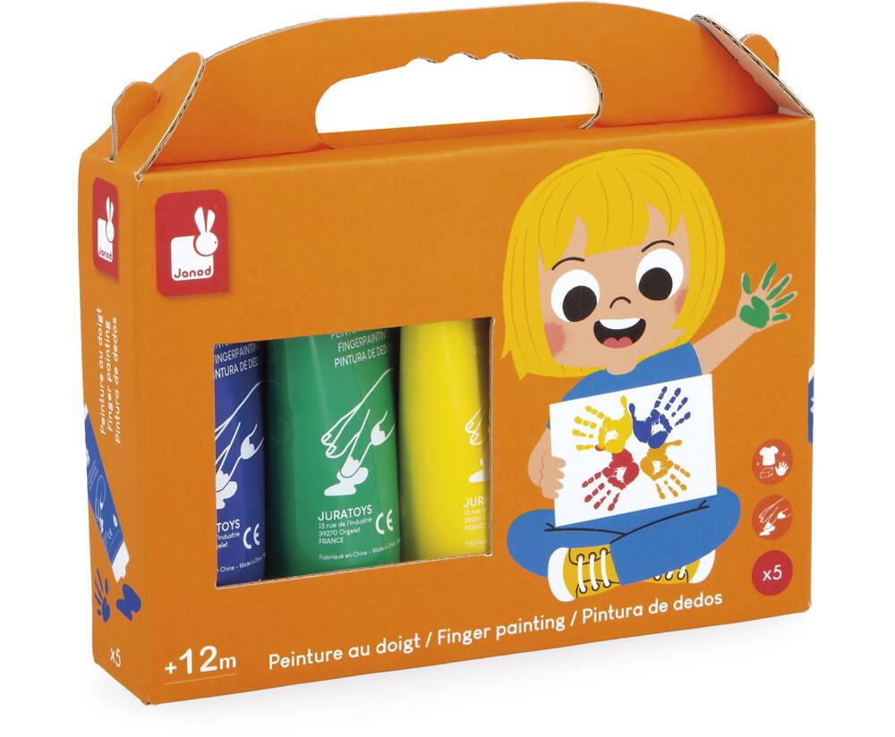 ZZkhGO Kit Amusant de Peinture au Doigt pour Enfants, Jouets de Dessin au Doigt avec Peintures Non Toxiques, Fournitures d'Art Éducatives pour Enfants