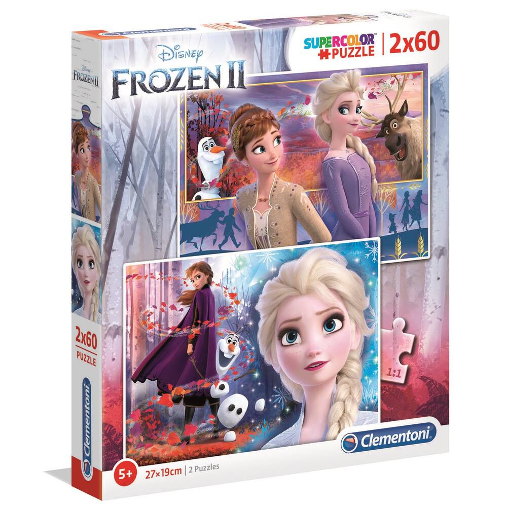 La reine des neiges 2 - puzzle supercolor 2x60 pieces
