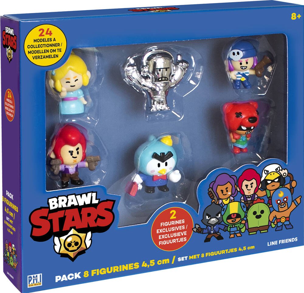 Pack deluxe 12 figuras coleccionables de juguete de personajes del  videojuego Brawl Stars