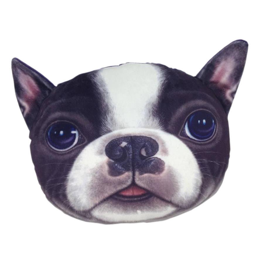 Coussin Chien Noir Et Blanc Taille M