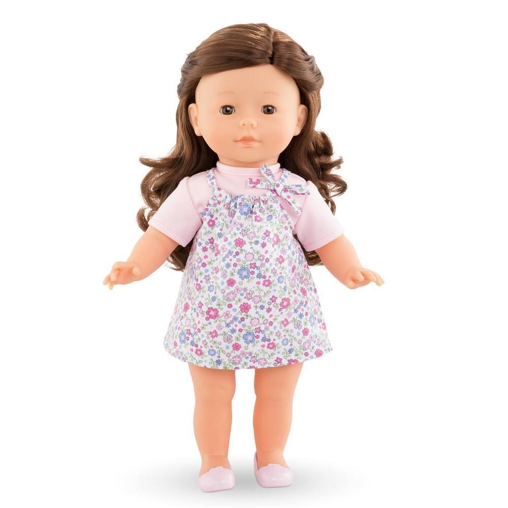 Robe Hiver En Fleurs Corolle Pour Poupée 36 Cm - Vêtement Chaud Et Chic, Dès 4 Ans, Poupée Vendue Séparément