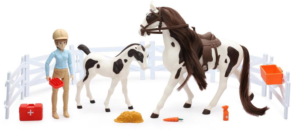 Maxi Coffret Valley Ranch Avec Grange Quad Personnages Animaux Et Accessoires De Generic