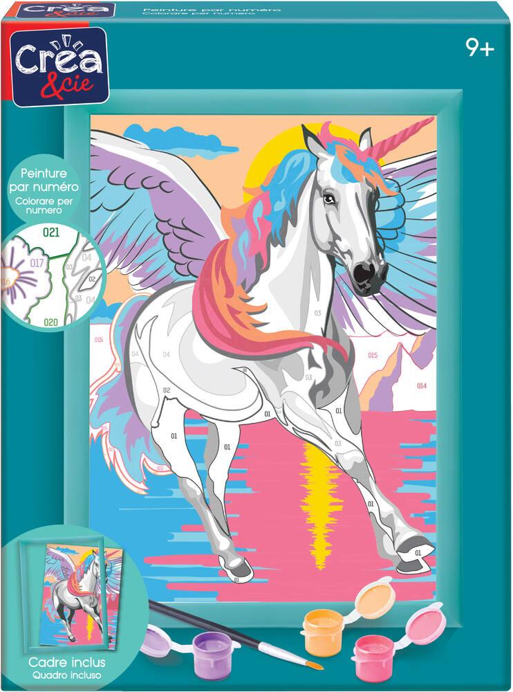 Tacobear Kit Peinture Licorne Par Numéros 3 Toiles 20x30cm, Peinture Phosphorescente Incluse, Loisir Créatif Pour Filles 5-12 Ans, Cadeau Éducatif Et Artistique