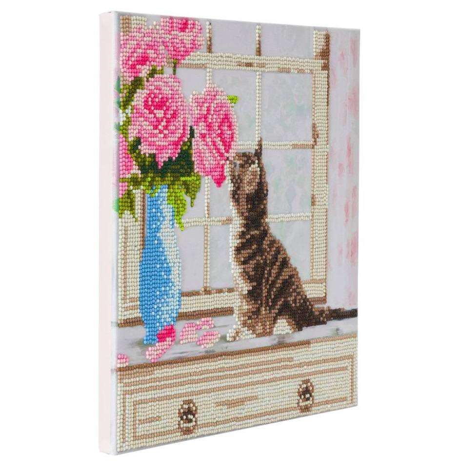 Crystal Art Kit Tableau Broderie Diamant 30 X 30cm Chaton Activites Creatives Et Manuelles Joueclub