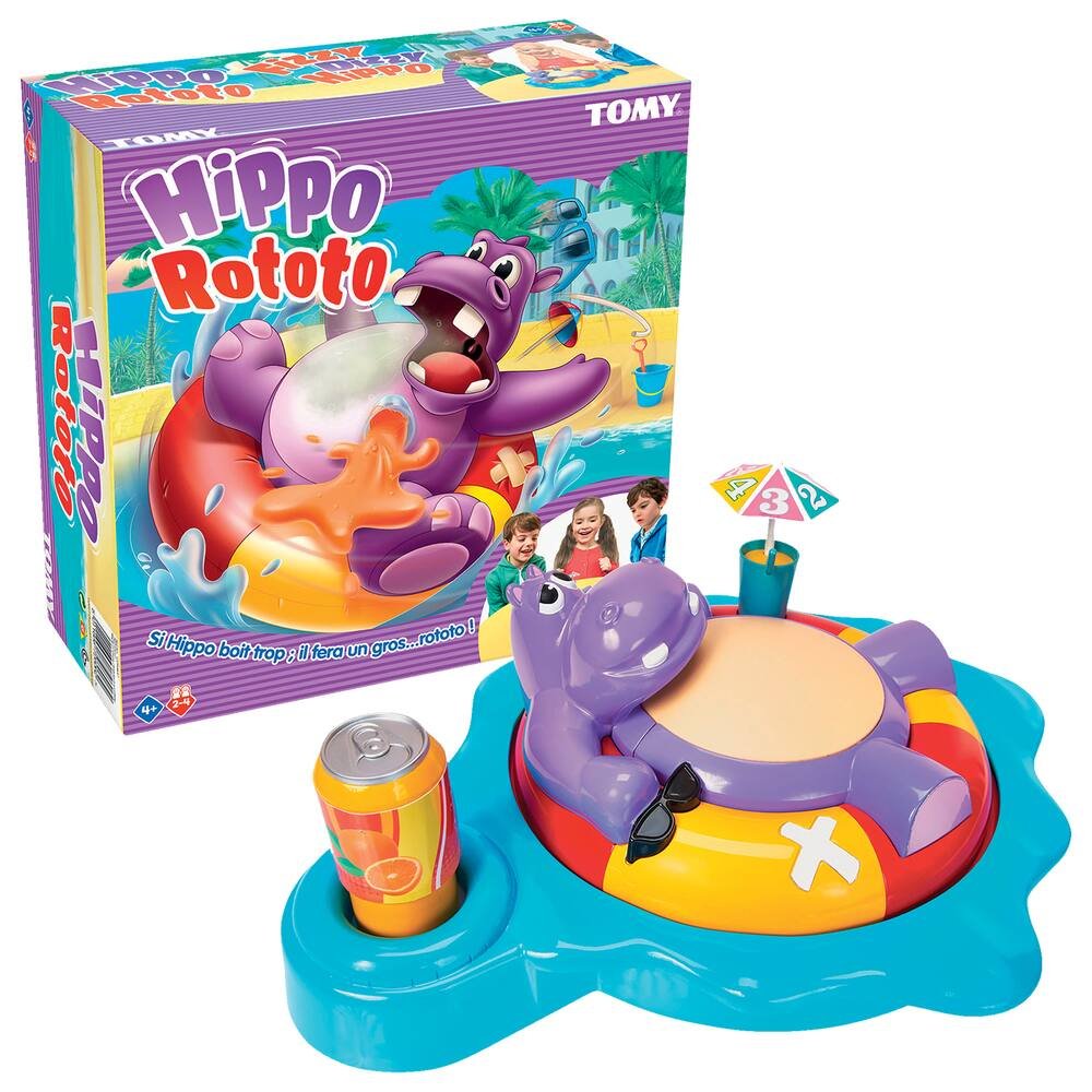 Hippo Rigolo - Jeux de Société Enfants - A Partir de 4 Ans - Jeu Rigolo -  Devine les Aliments que Tu Vas Piocher ou Nourris l'Hippo - Attention au  Rot - 2 à 4 Joueurs : : Jeux et Jouets