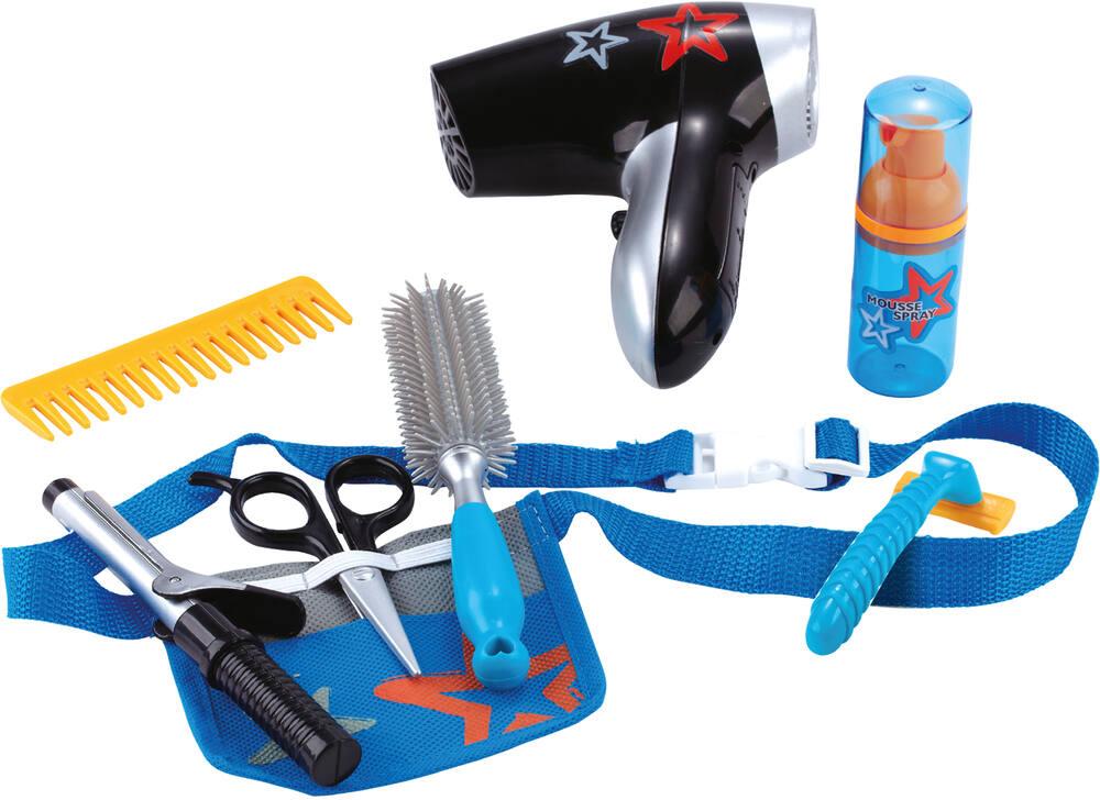 CLEMENT CLEMENTINE – Set De Barbier Pour Enfants – Jeu D’imitation Super Réaliste – Dès 3 Ans – Bleu