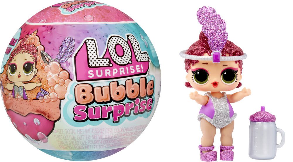 Lol surprise - poupee - bubble surprise 7,5 cm, poupees