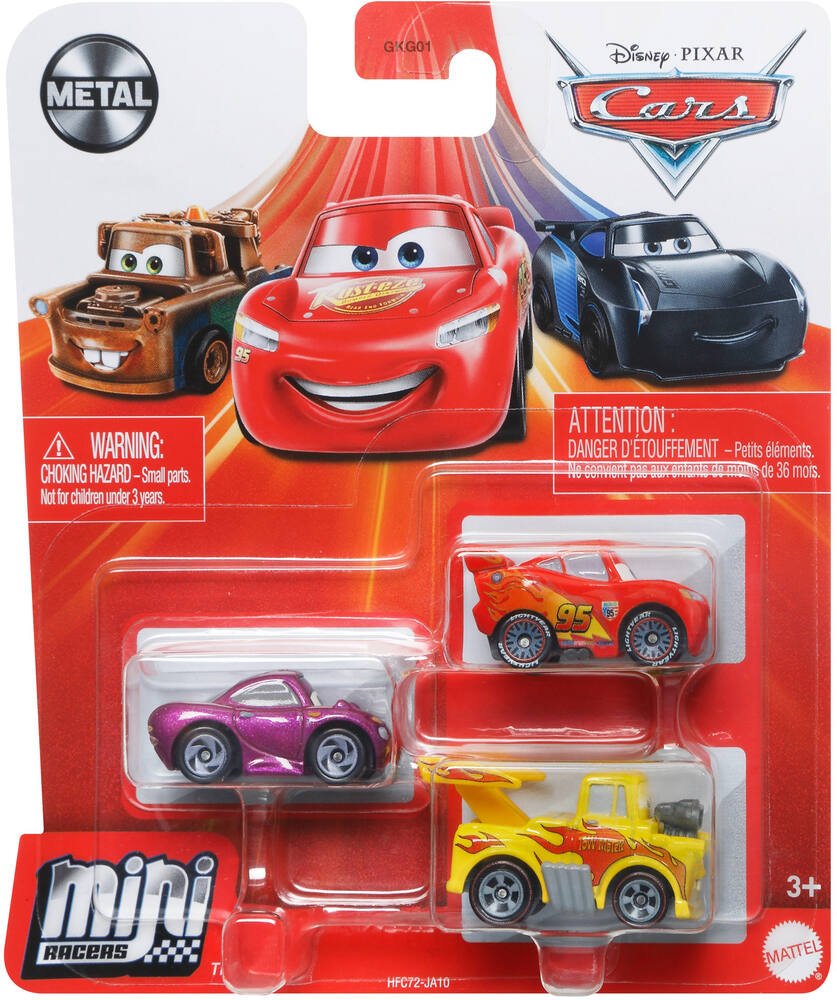 Disney cars - 3 vehicules mini racers, vehicules-garages