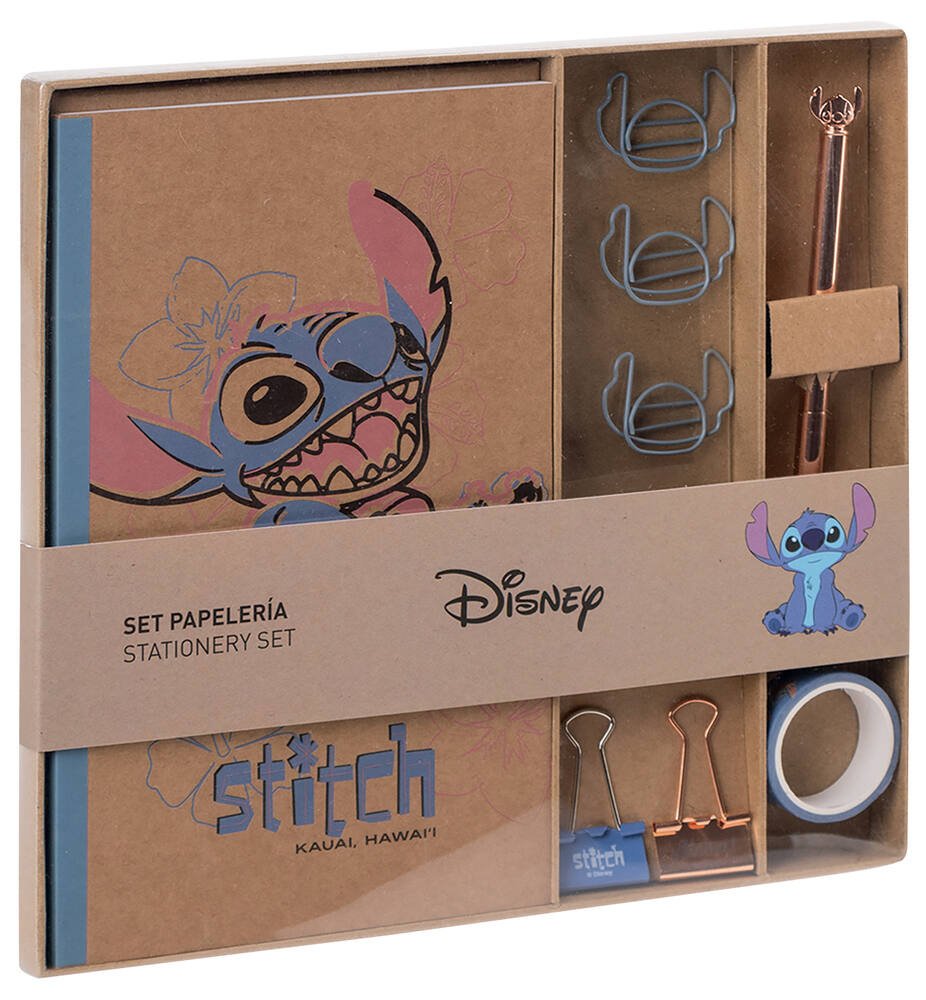 Stitch - set de papeterie  comme a l'ecole - rentree scolaire