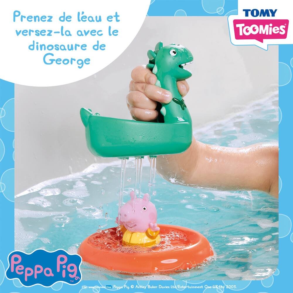 Toomies - bateau bouÉe - george et dino - peppa pig, jouets 1er age