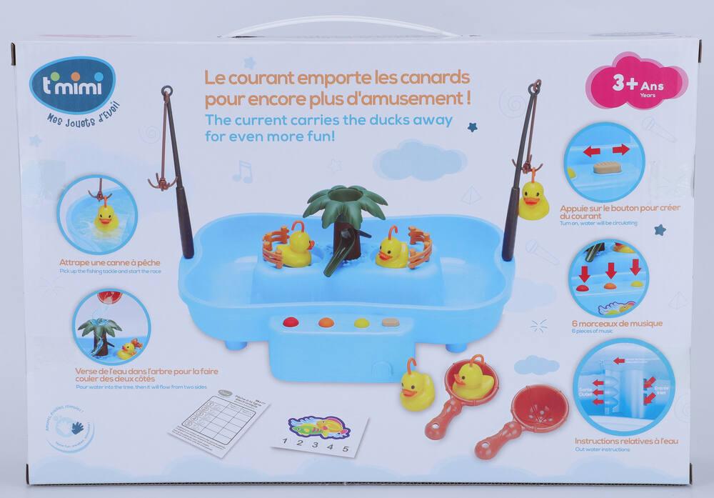 Drfeify Jouet de jeu de pêche Ensemble de Jouets de Jeu de Pêche Électrique Plateau Rotatif 360