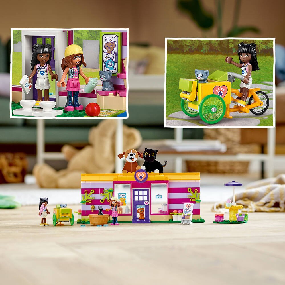 LEGO 41699 Friends Le Café D'Adoption des Animaux, Jouet avec Mini-Poupées  Olivia et Priyanka, Figurines de Chien et Chat, Cadeau pour Filles et  Garçons : : Jeux et Jouets