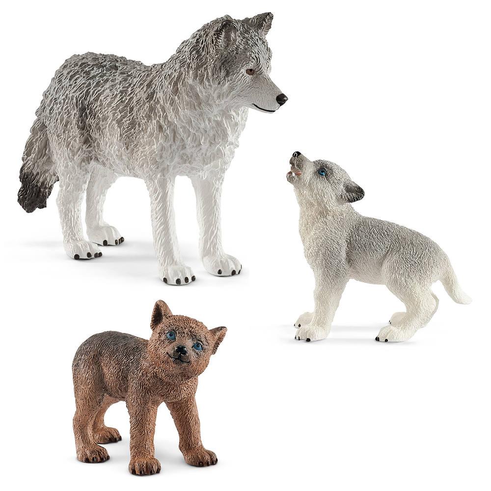 Figurine Maman Loup Avec Louveteaux Figurines Joueclub