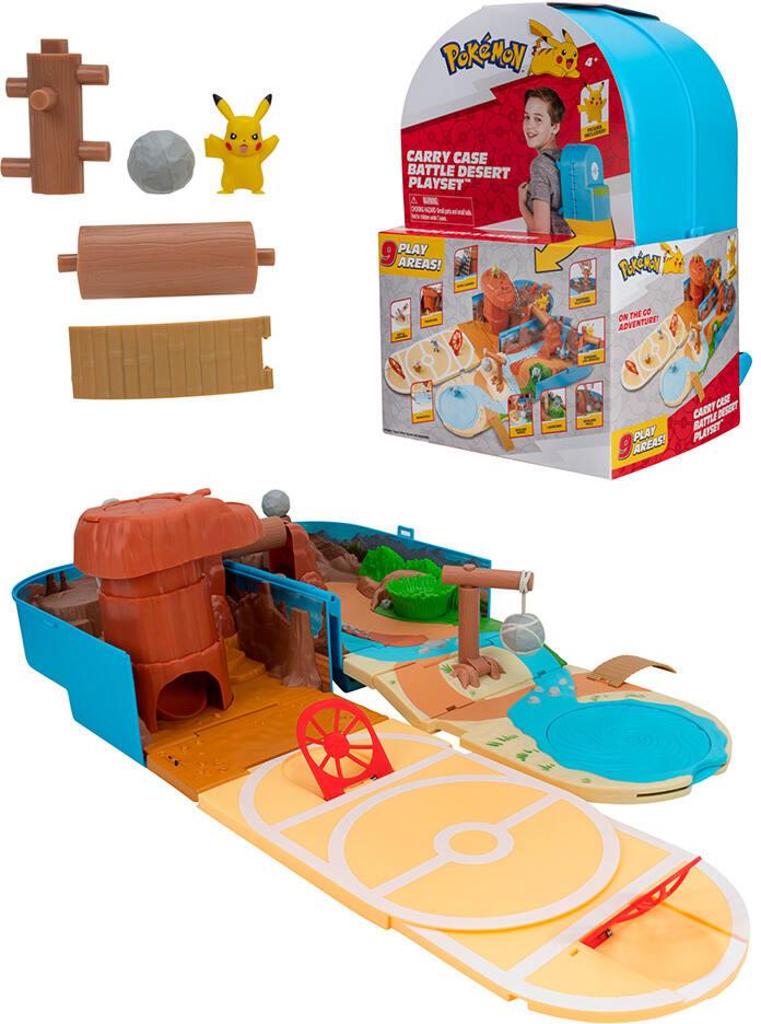 Sac à dos - BANDAI - Pokémon du dresseur Thème Plage - S'ouvre et devient une super arène - Jeux - Jouets