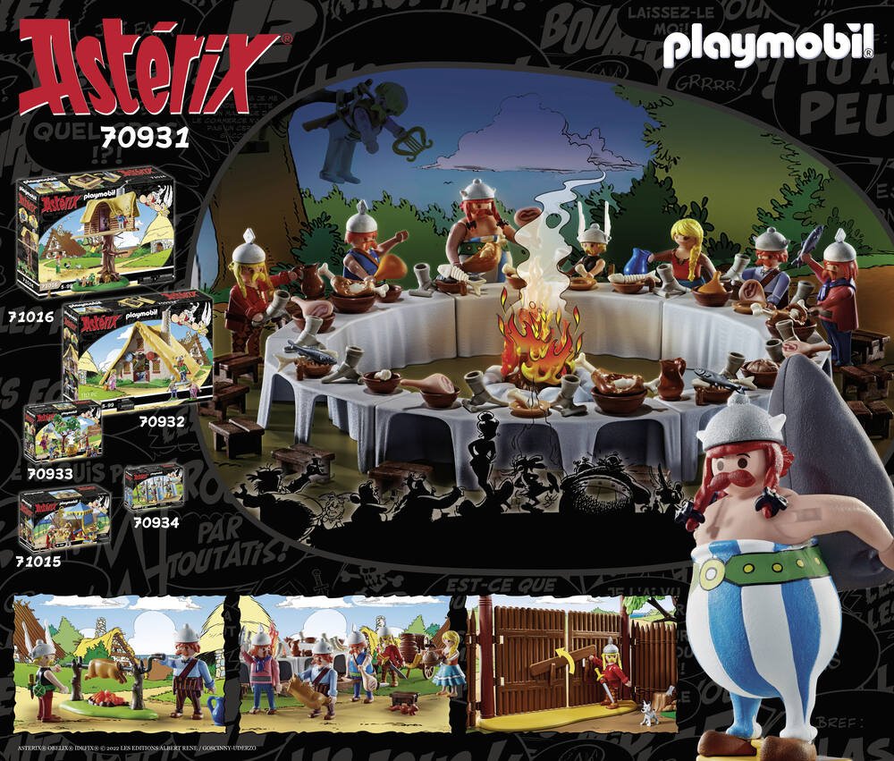 Le banquet du village - playmobil astérix 70931 chez jouéclub