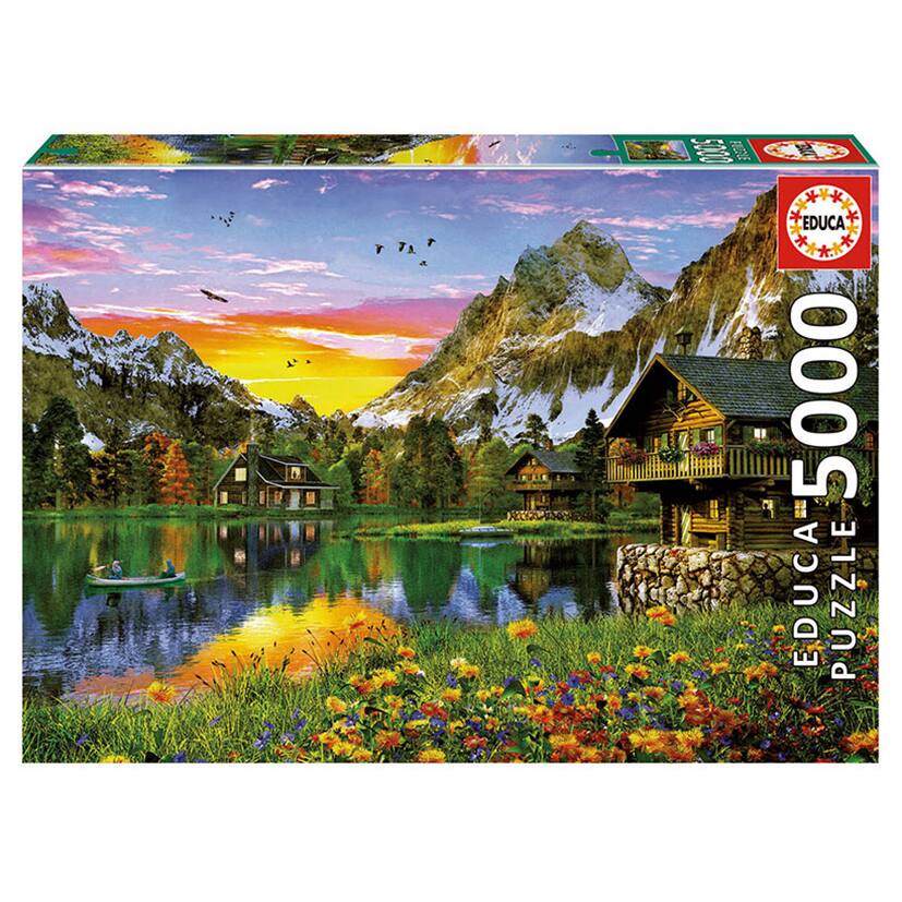 Puzzle 5000 pieces lac alpin, puzzle