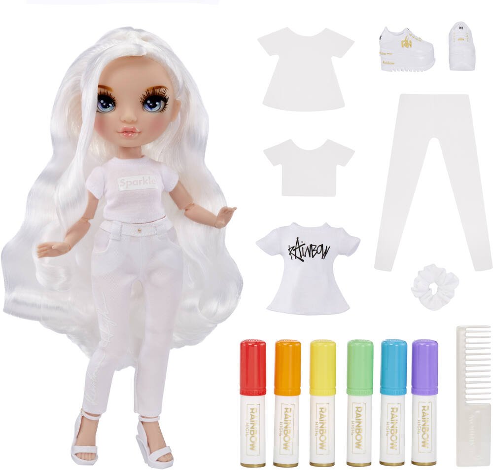 Rainbow high color et create fashion doll- blue eyes, poupees