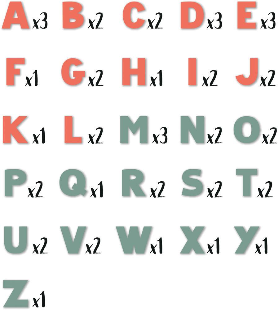 Set de 48 lettres magnétiques majuscules Smoby - Tableau et pupitre