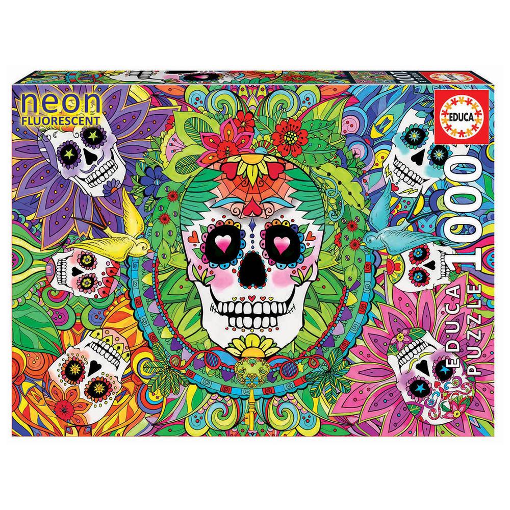 Puzzle 1000 Pieces Tete De Mort Mexicaine Puzzle Joueclub
