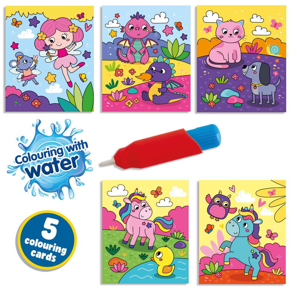 Livre de coloriage a l'eau avec stylo a eau - fantaisie | activites creatives et manuelles | jouéclub