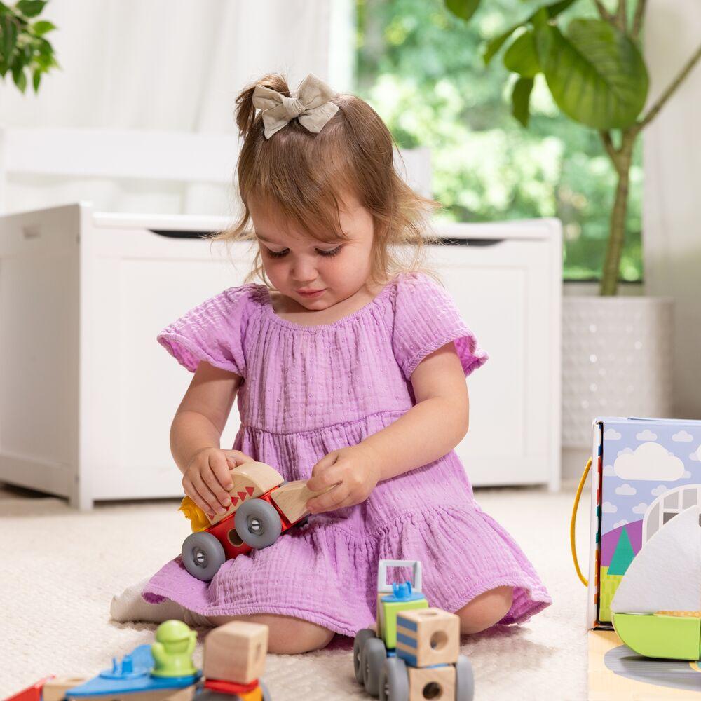 Blocs De Construction Blockables Melissa & Doug – 54 Pièces, Véhicules, Bois Certifié FSC – Dès 2 Ans